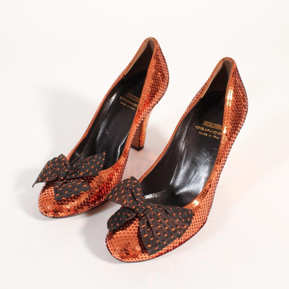 Moschino sequined heels